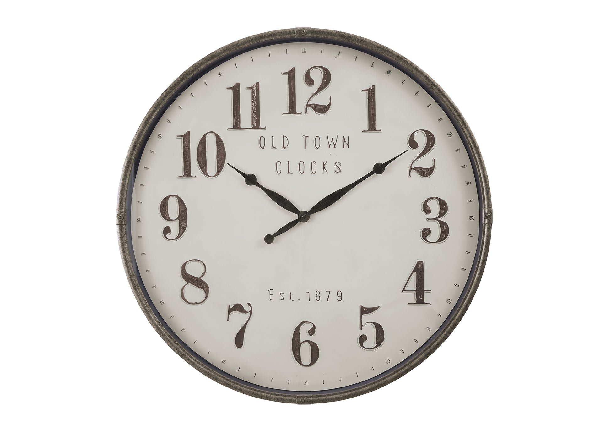 30" Round Wall Clock Brown-Clocks-DECOROLALA