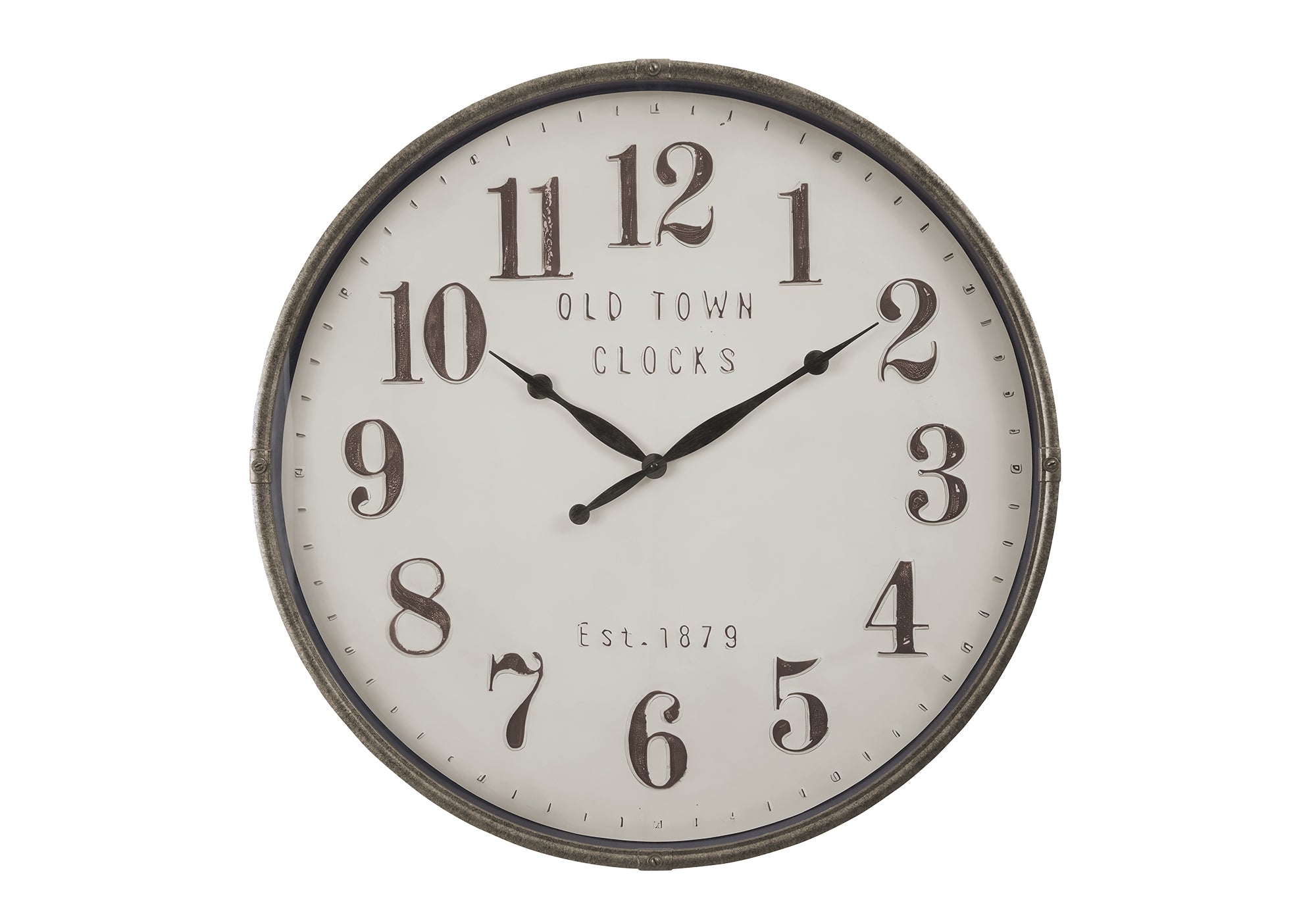 30" Round Wall Clock Brown-Clocks-DECOROLALA