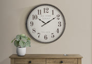 30" Round Wall Clock Brown-Clocks-DECOROLALA