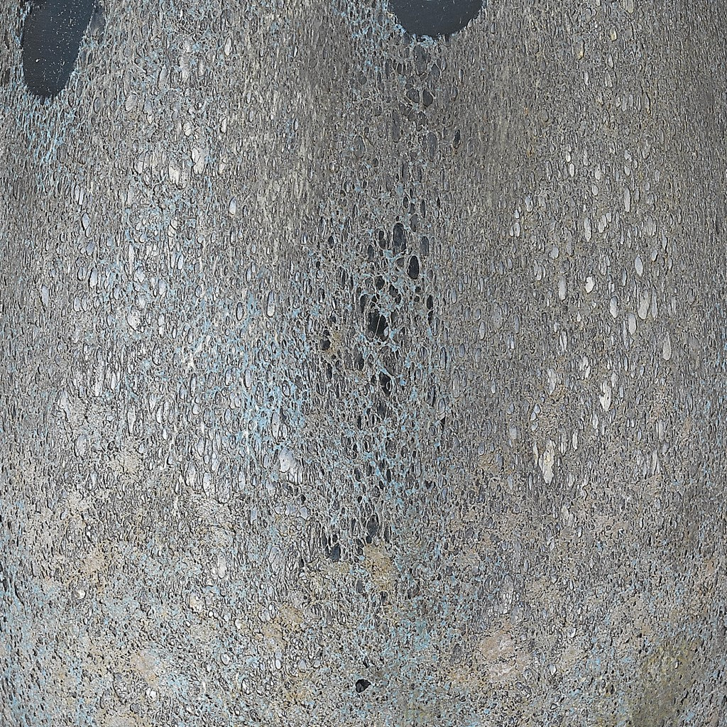 30" Teal Blue Concrete Table Lamp With Cream Empire Shade-Table Lamps-DECOROLALA