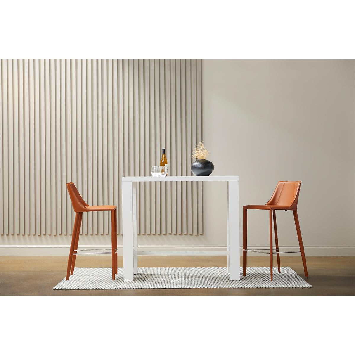 30" Terra Cotta Steel Low Back Bar Height Bar Chair-Bar Chairs-DECOROLALA