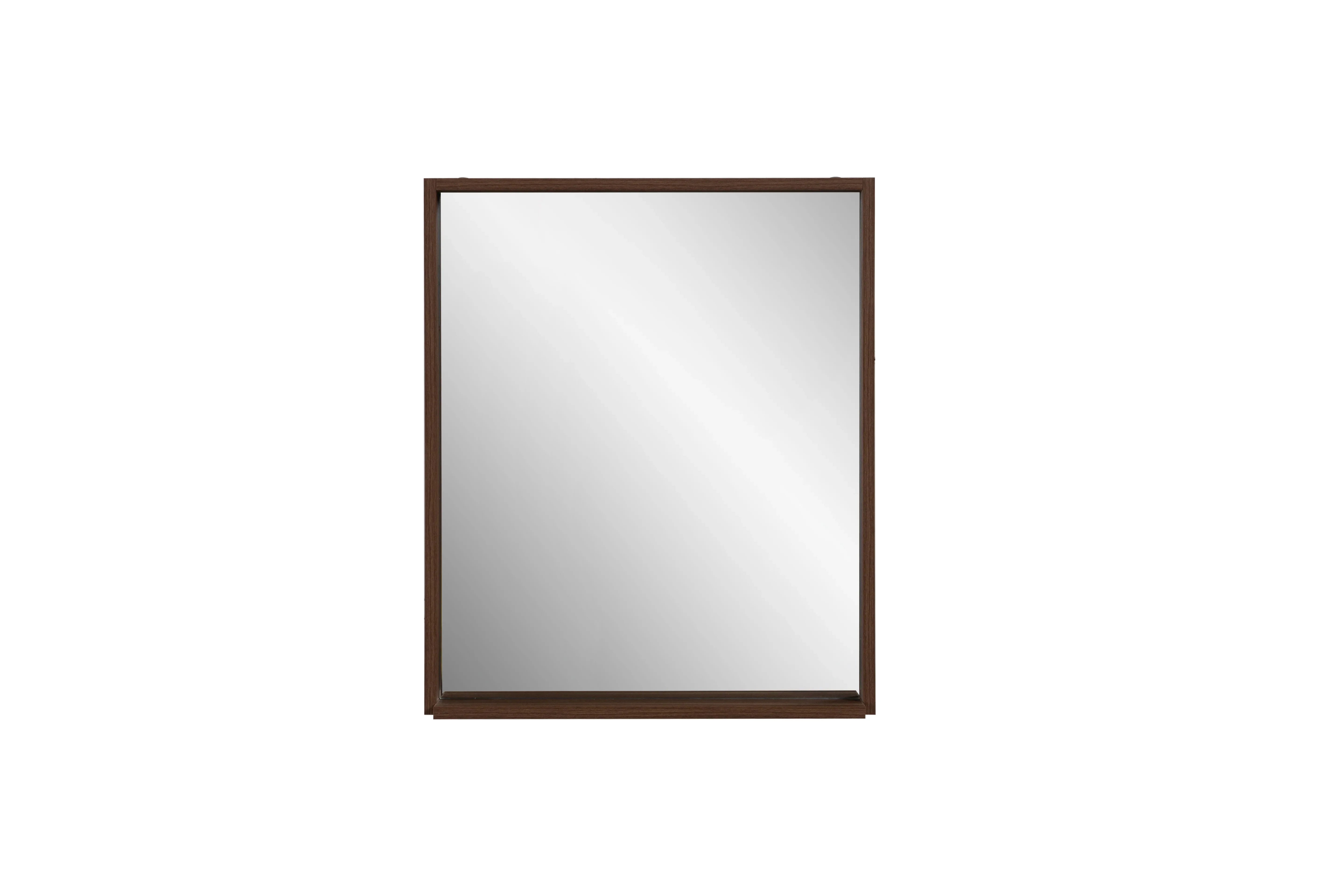 30" Walnut Rectangular Framed Bathroom Mirror-Migration_Mirrors-DECOROLALA