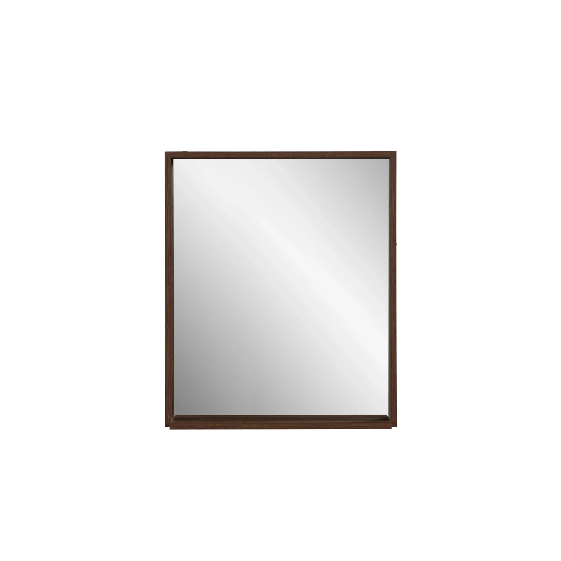 30" Walnut Rectangular Framed Bathroom Mirror-Migration_Mirrors-DECOROLALA