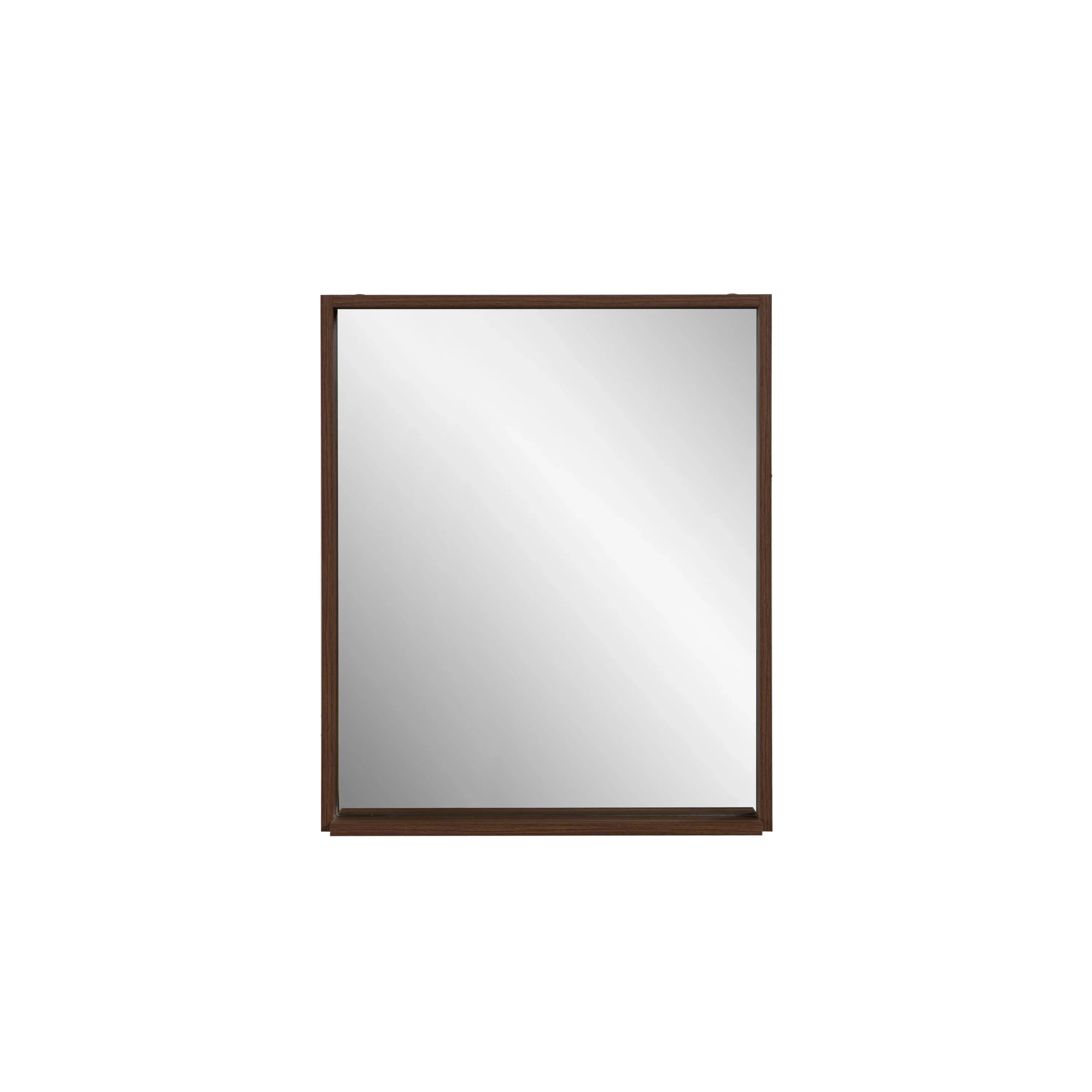 30" Walnut Rectangular Framed Bathroom Mirror-Migration_Mirrors-DECOROLALA