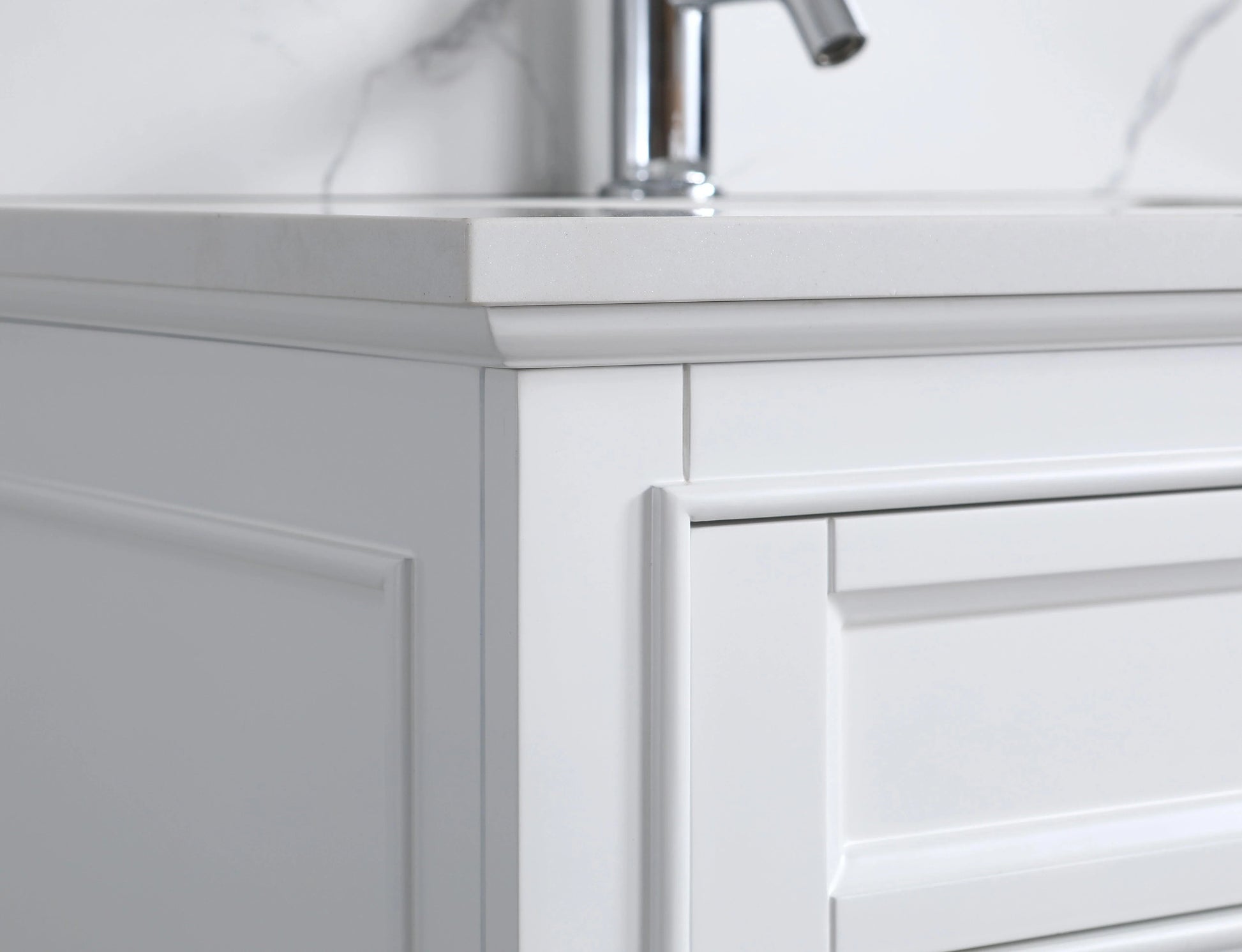30" White Freestanding Bathroom Vanity with Engineered Calcutta Marble Countertop-Migration_Bathroom Vanities-DECOROLALA