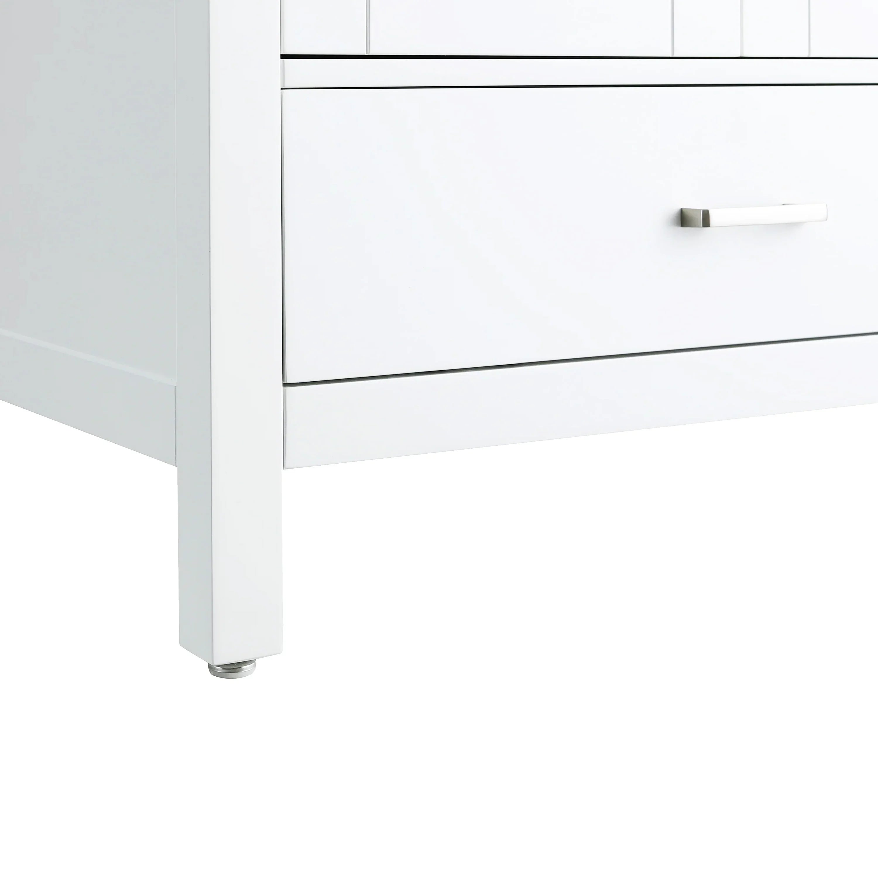 30" White Freestanding Single Sink Bathroom Vanity with Engineered Calcutta Marble Countertop-Migration_Bathroom Vanities-DECOROLALA