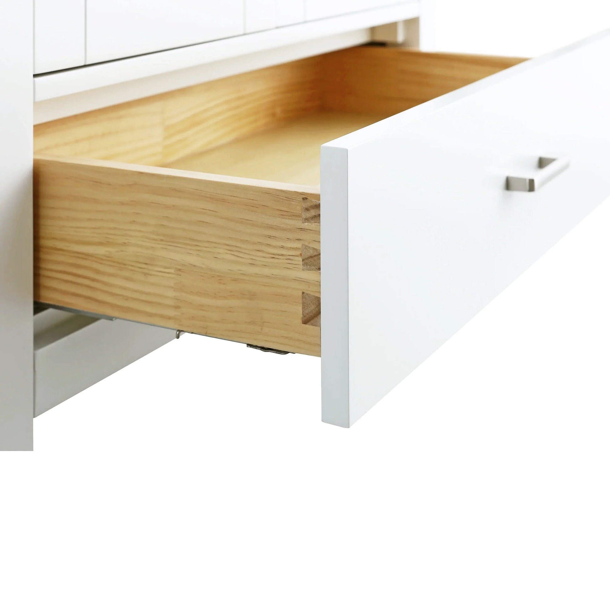 30" White Freestanding Single Sink Bathroom Vanity with Engineered Calcutta Marble Countertop-Migration_Bathroom Vanities-DECOROLALA