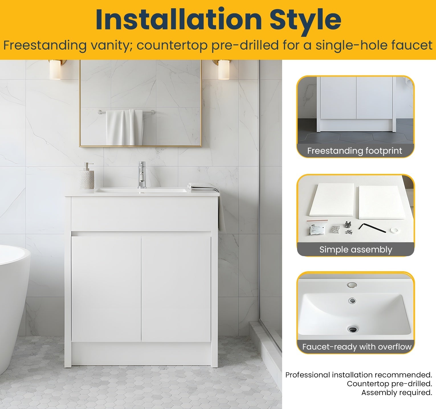 30" White Oak Freestanding Bathroom Vanity with White Ceramic Countertop-Migration_Bathroom Vanities-DECOROLALA