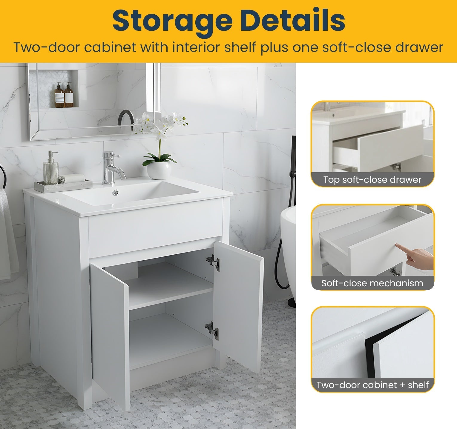 30" White Oak Freestanding Bathroom Vanity with White Ceramic Countertop-Migration_Bathroom Vanities-DECOROLALA