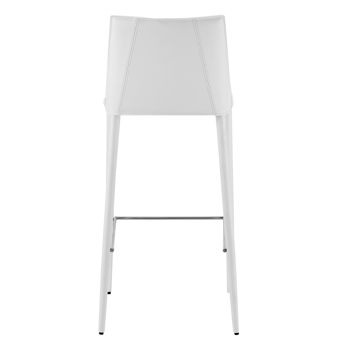 30" White Steel Low Back Bar Height Bar Chair-Bar Chairs-DECOROLALA