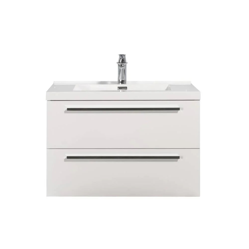 30" White Wall Mount Bathroom Vanity with White Polymarble Countertop-Migration_Bathroom Vanities-DECOROLALA