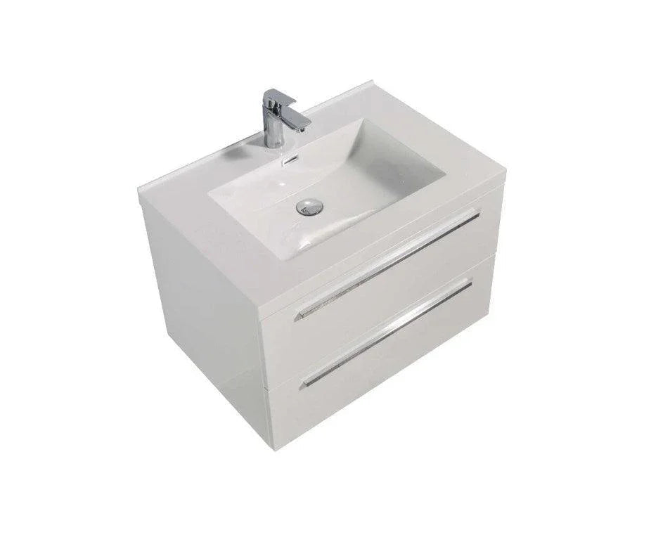 30" White Wall Mount Bathroom Vanity with White Polymarble Countertop-Migration_Bathroom Vanities-DECOROLALA