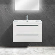 30" White Wall Mount Bathroom Vanity with White Polymarble Countertop-Migration_Bathroom Vanities-DECOROLALA