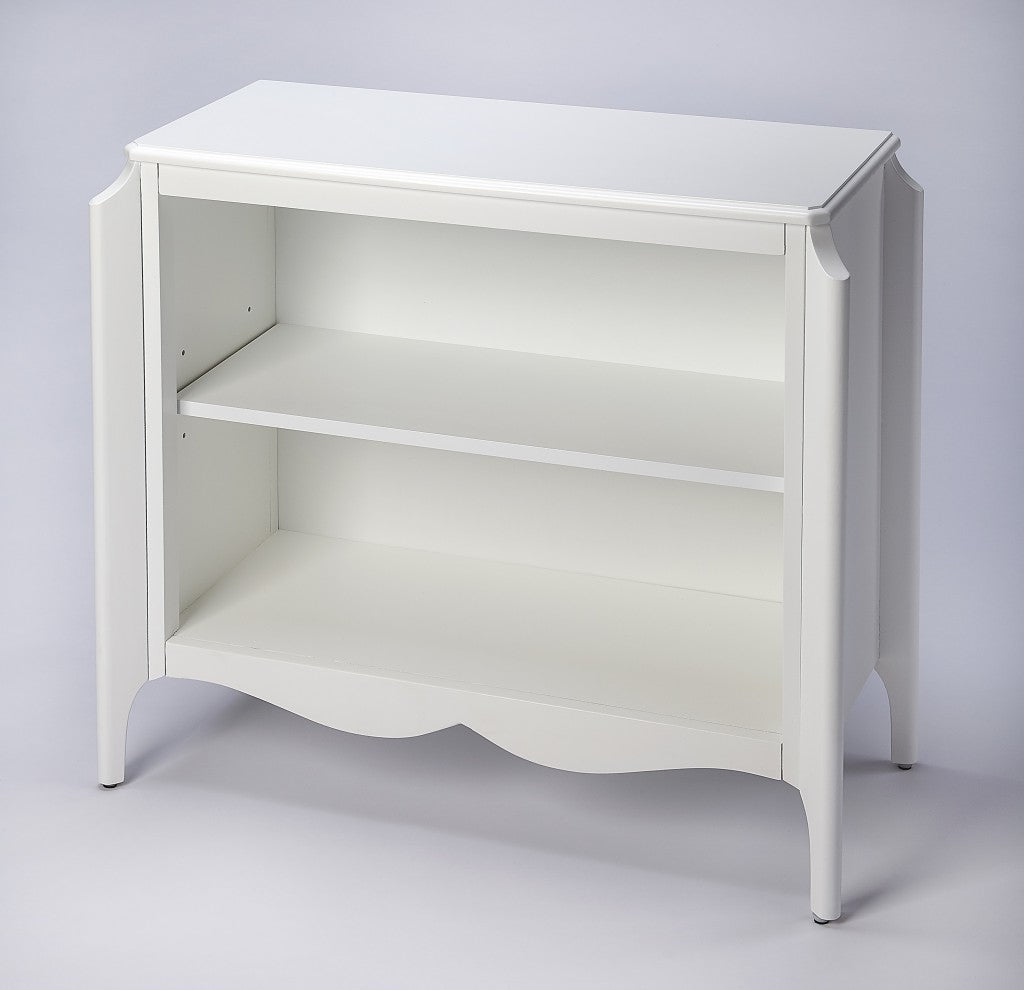 30" White Wood Bookcase-Bookcases-DECOROLALA