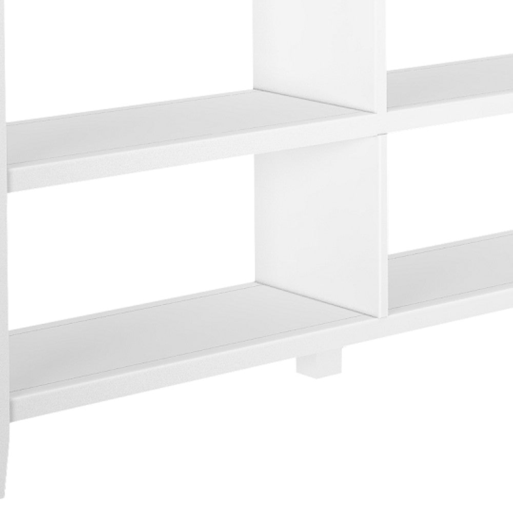 30" White Wood Two Shelf Bookcase-Bookcases-DECOROLALA