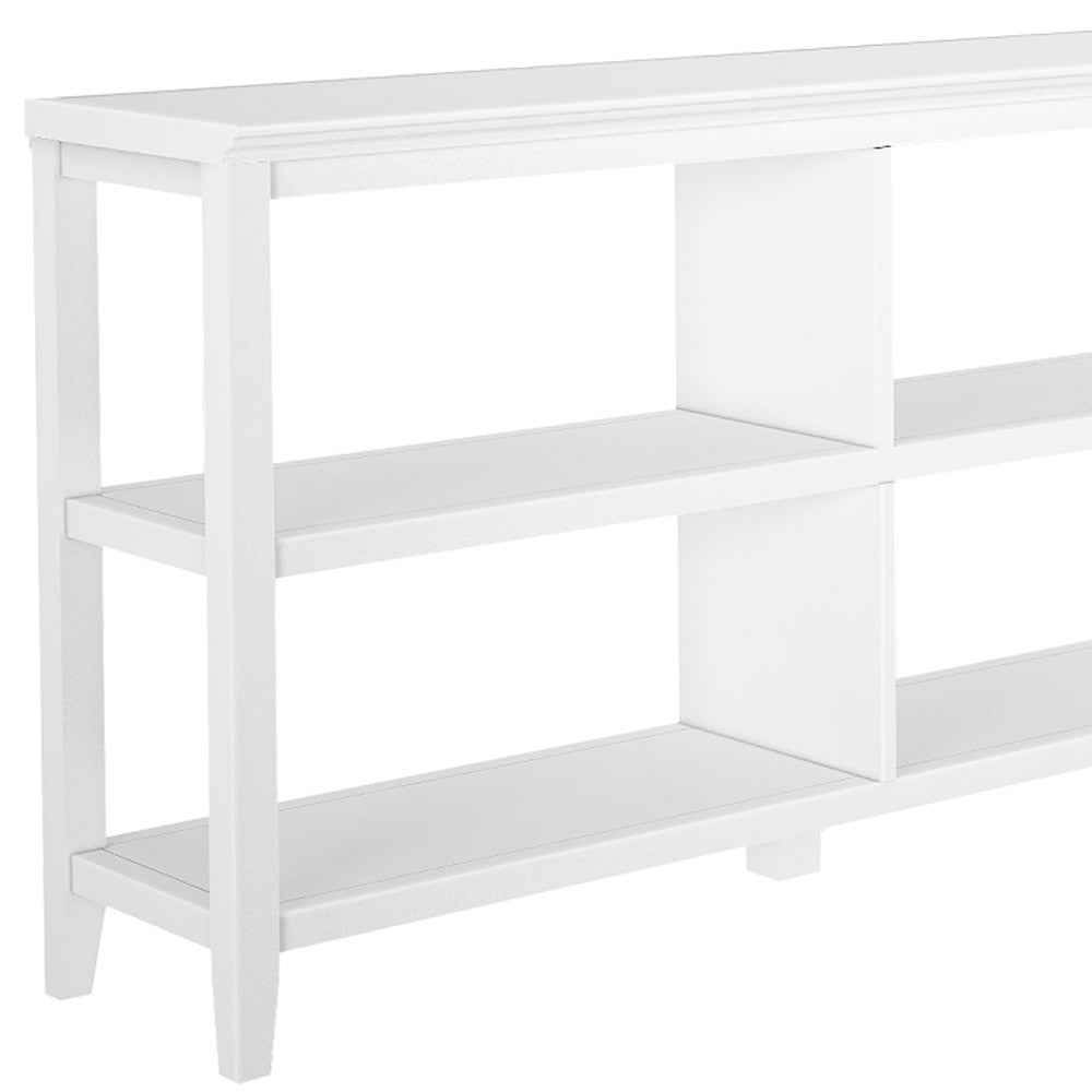 30" White Wood Two Shelf Bookcase-Bookcases-DECOROLALA