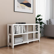 30" White Wood Two Shelf Bookcase-Bookcases-DECOROLALA