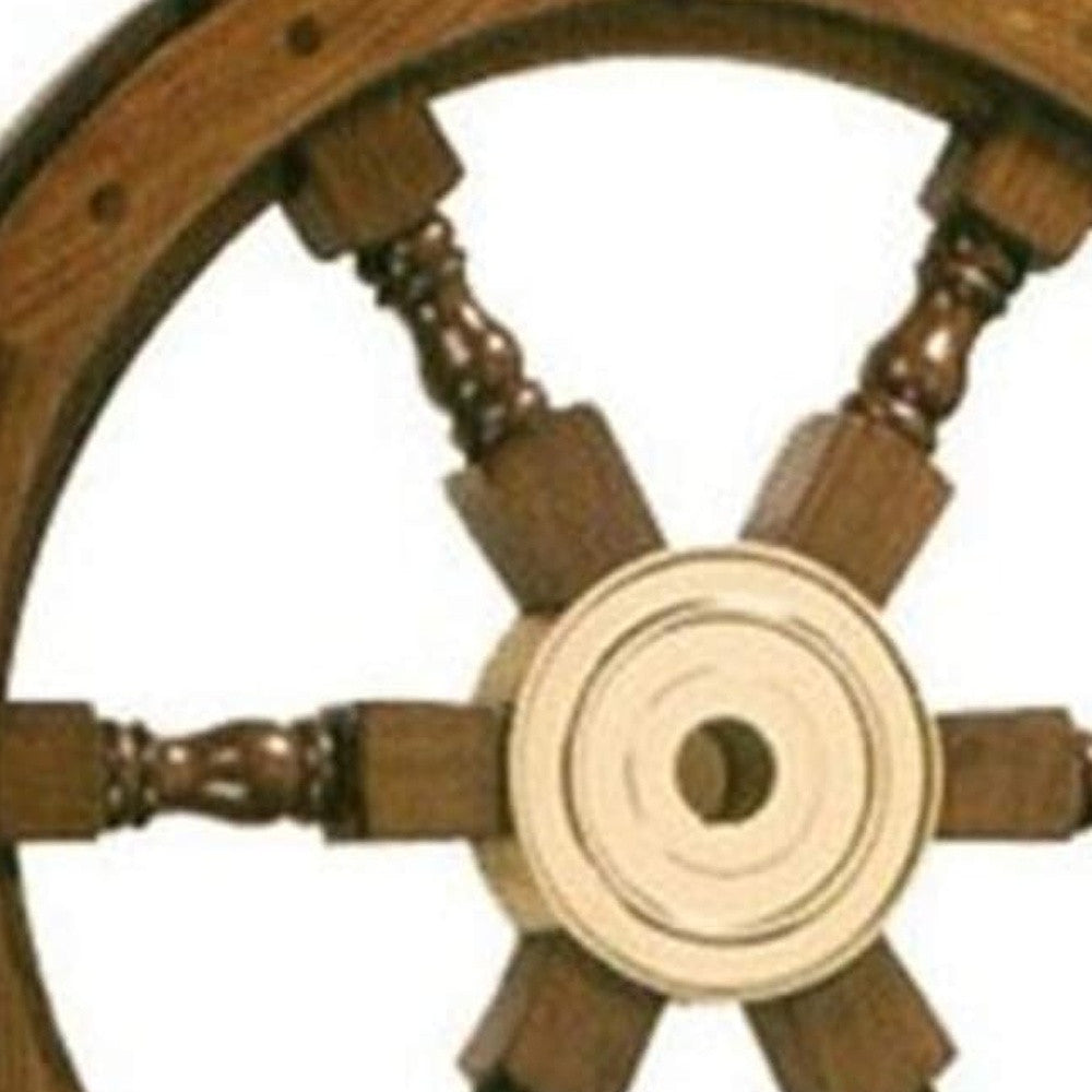 30" X 30" X 2" Ship Wheel-Sculptures-DECOROLALA