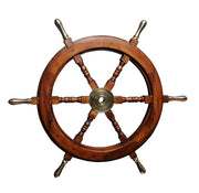 30" X 30" X 2" Ship Wheel-Sculptures-DECOROLALA