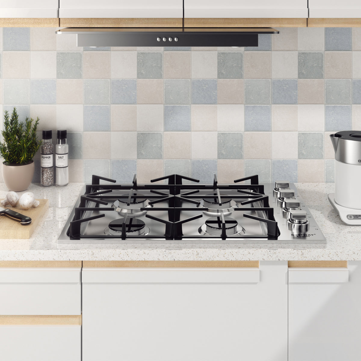 30/36 Inch Gas Cooktop with 4/6 Powerful Burners and ABS Knobs-30 inches-Food Warmers & Burners-DECOROLALA