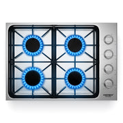 30/36 Inch Gas Cooktop with 4/6 Powerful Burners and ABS Knobs-30 inches-Food Warmers & Burners-DECOROLALA
