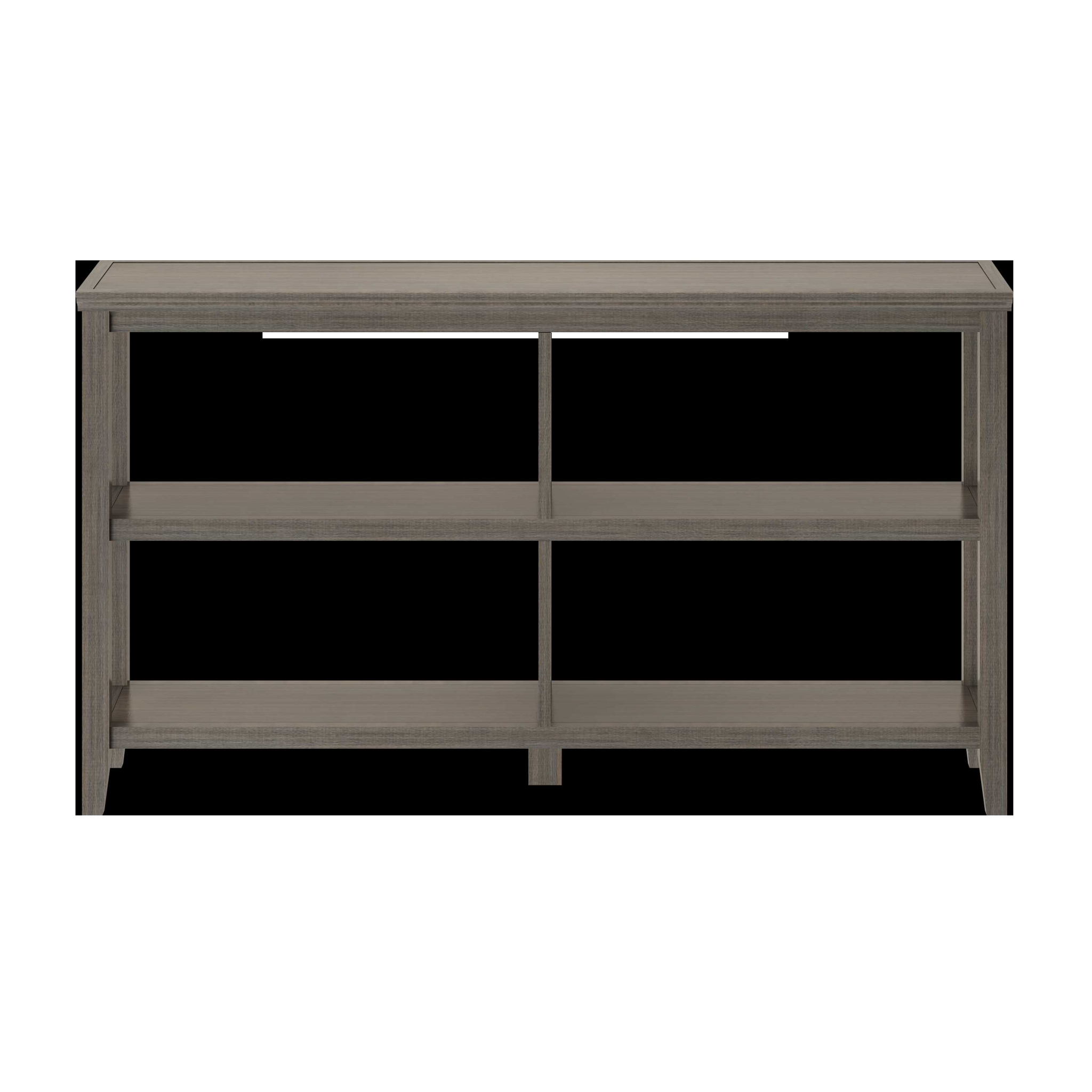 30inches Bookcase with 2 Shelves in Washed Grey-Women's Clothing-DECOROLALA