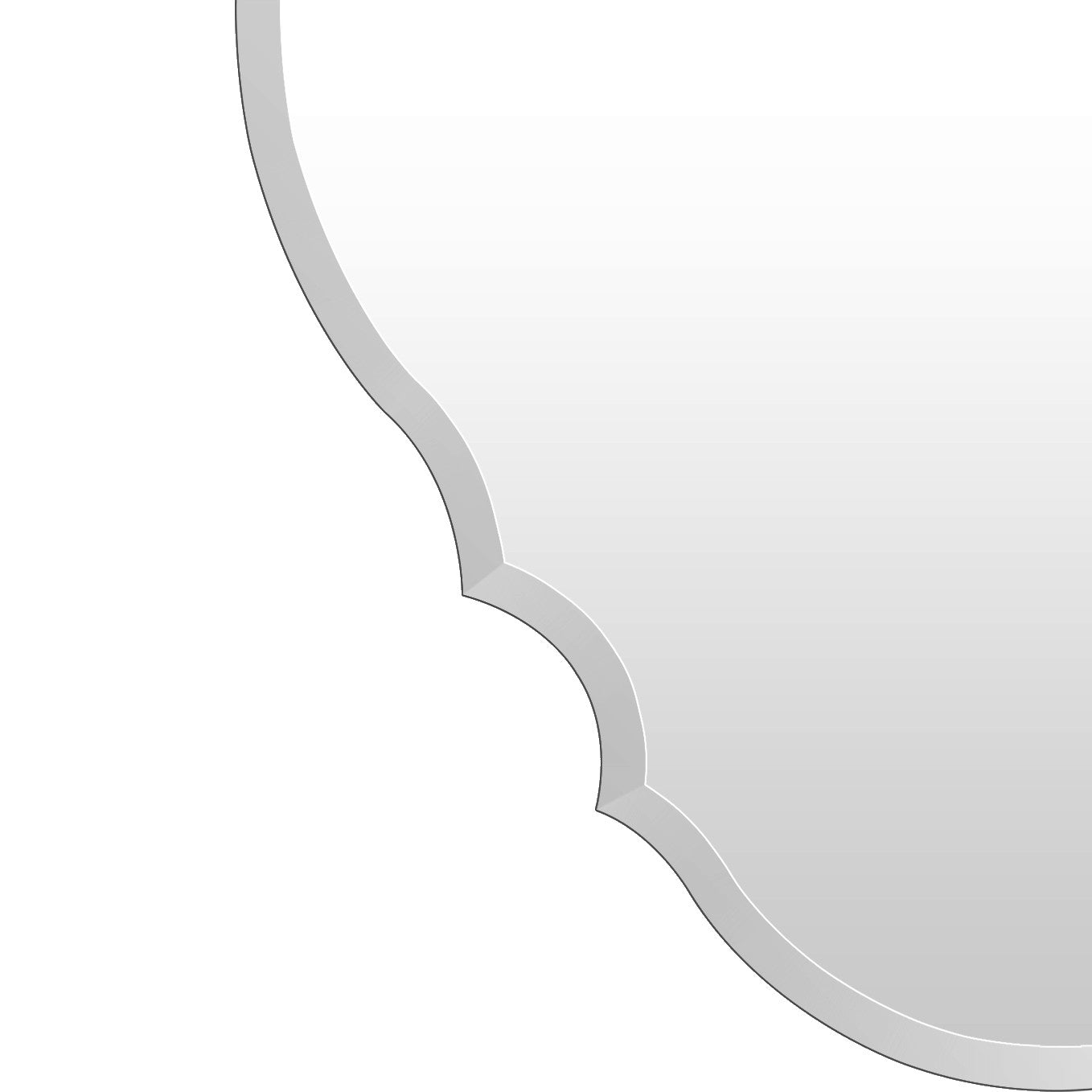 31" Silver Novelty Glass Framed Accent Mirror-Mirrors-DECOROLALA