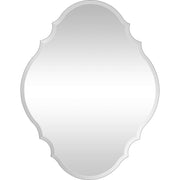 31" Silver Novelty Glass Framed Accent Mirror-Mirrors-DECOROLALA