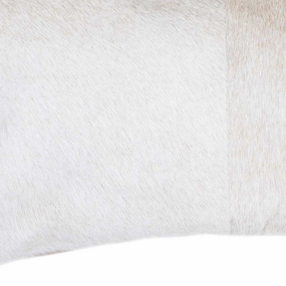 12" X 20" Natural Cowhide Lumbar Throw Pillow-3