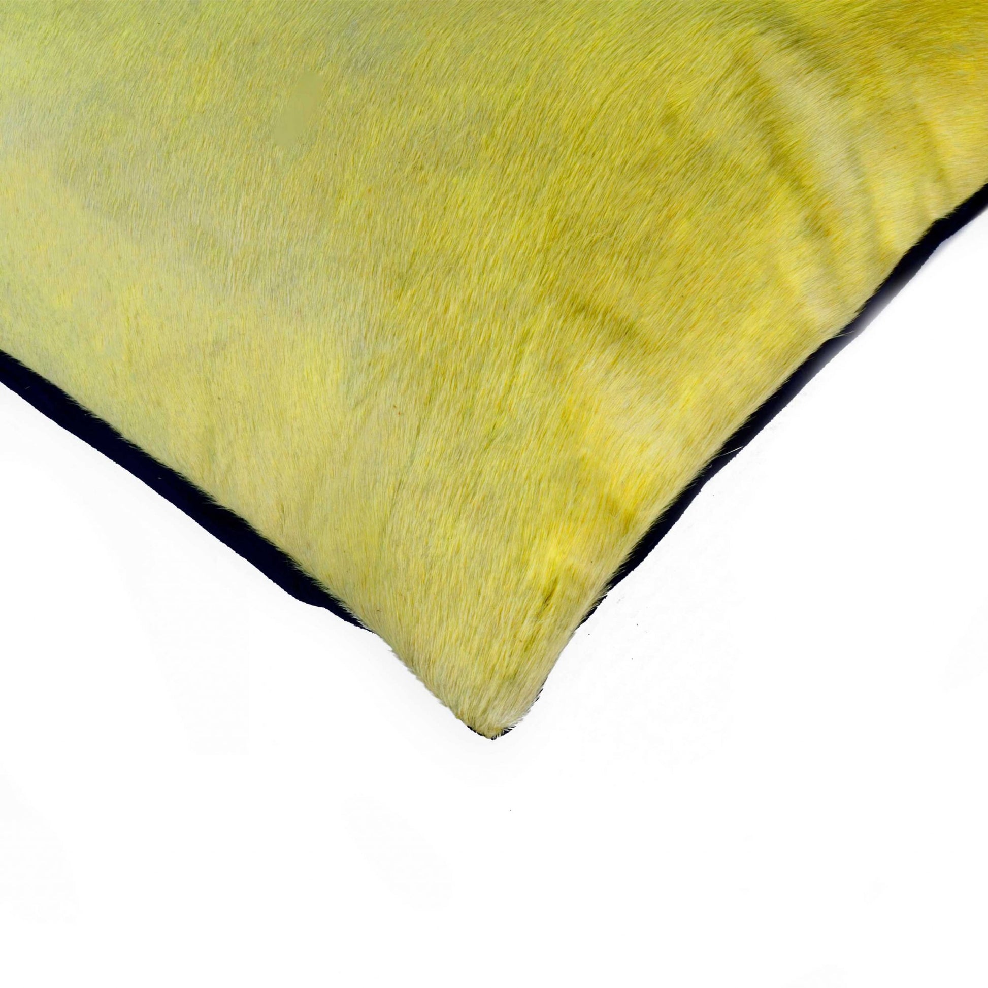 18" X 18" X 5" Yellow Cowhide  Pillow 2 Pack-2