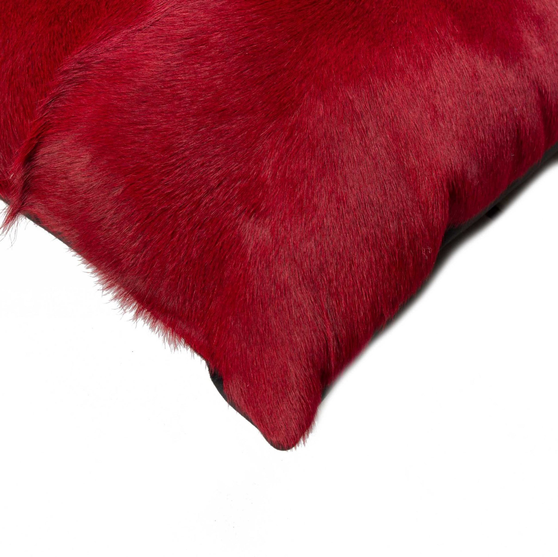 12" X 20" X 5" Wine Cowhide  Pillow 2 Pack-2