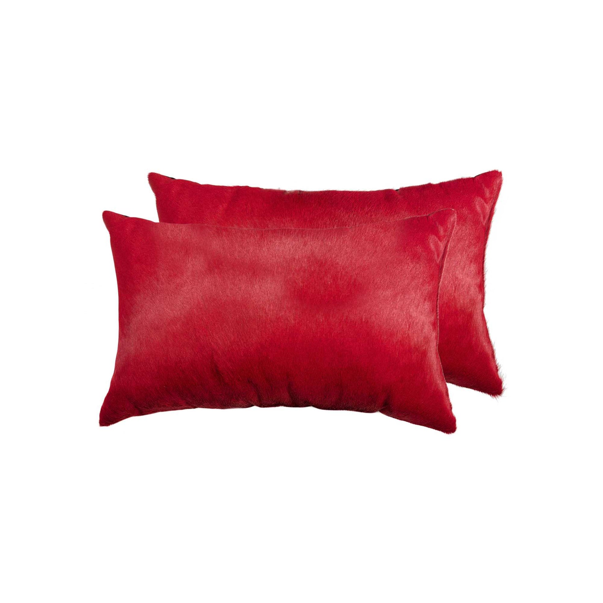 12" X 20" X 5" Wine Cowhide  Pillow 2 Pack-3