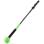 31.5 Inch Golf Swing Trainer Aid with Weighted Head for Grip Rhythm Balance-Green-Golf-DECOROLALA