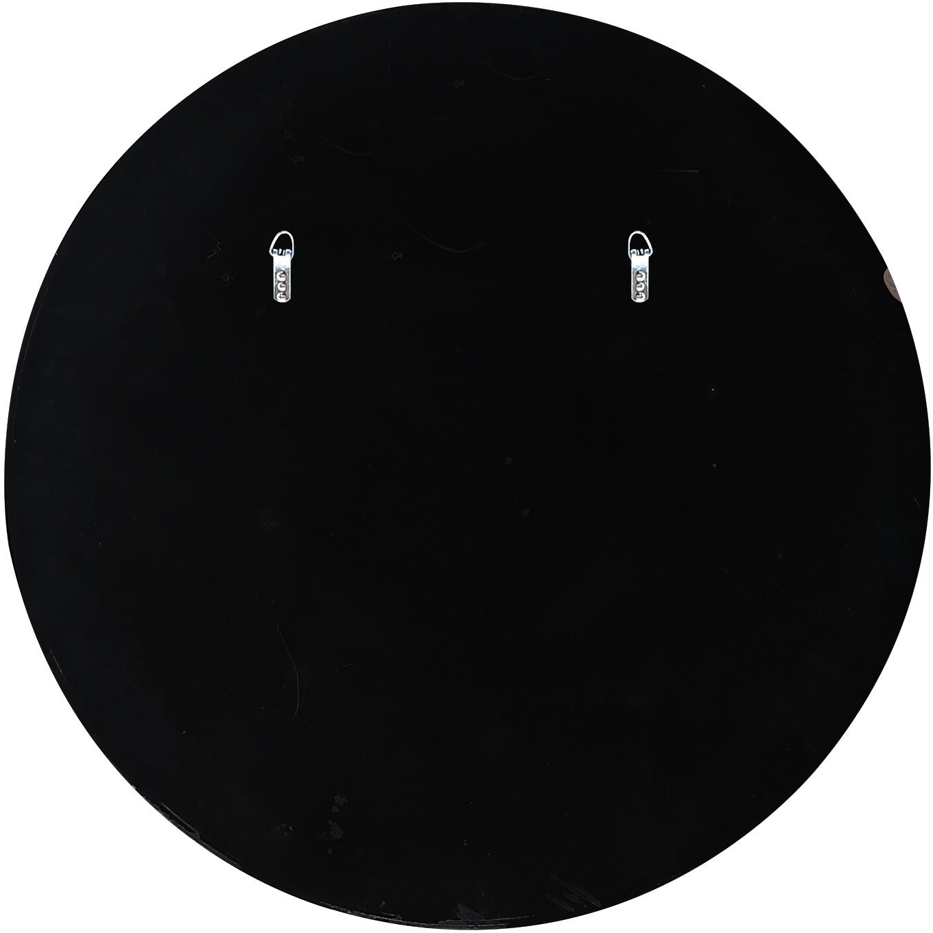 32" Black Round Framed Accent Mirror-Mirrors-DECOROLALA