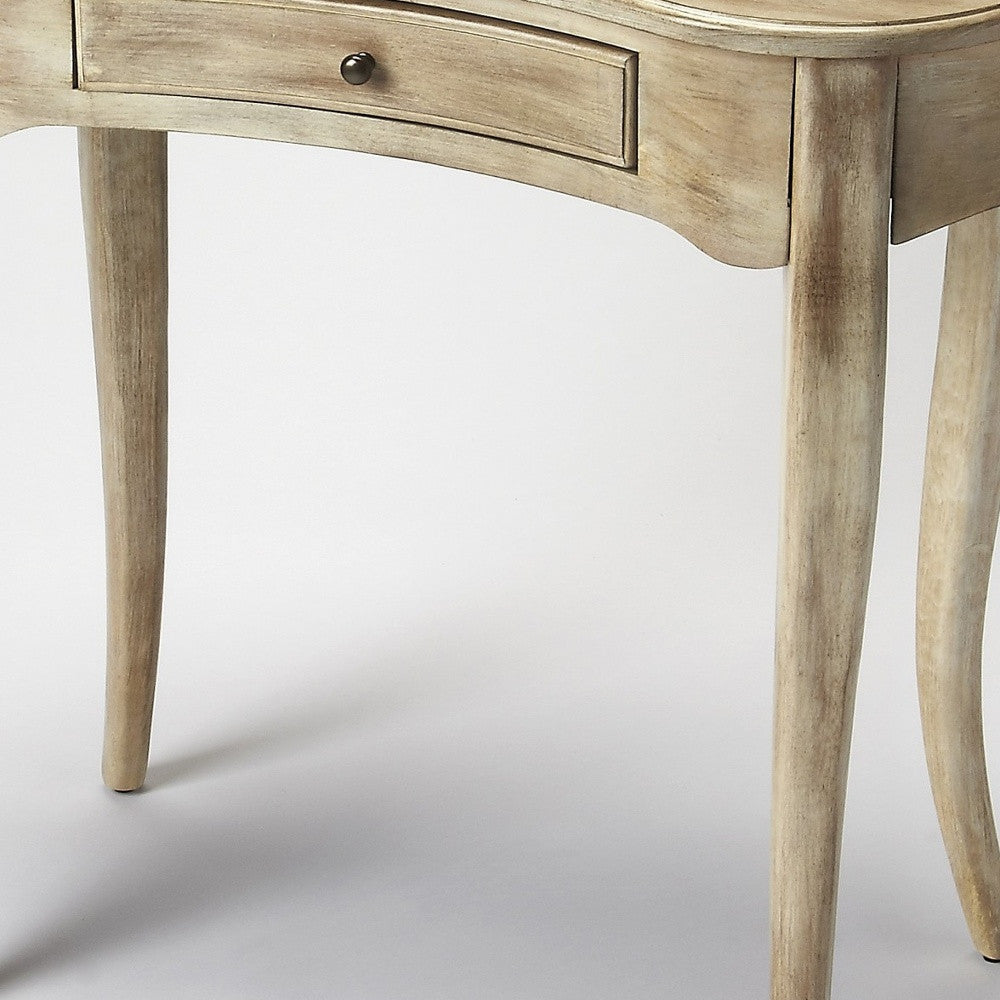 32" Brown Solid Manufactured Wood Kidney Writing Desk-Desks-DECOROLALA