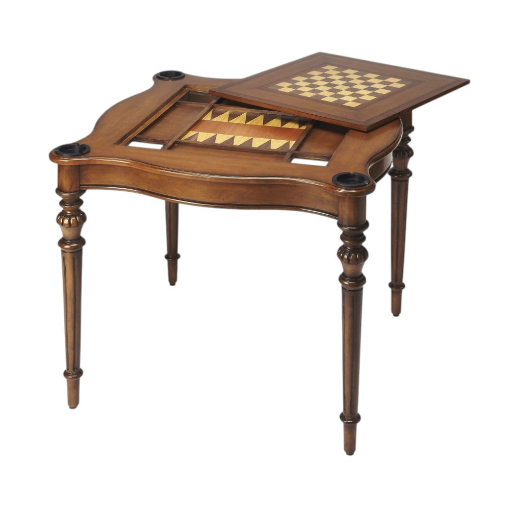 32" Brown Solid Wood Square Coffee Table-Coffee Tables-DECOROLALA