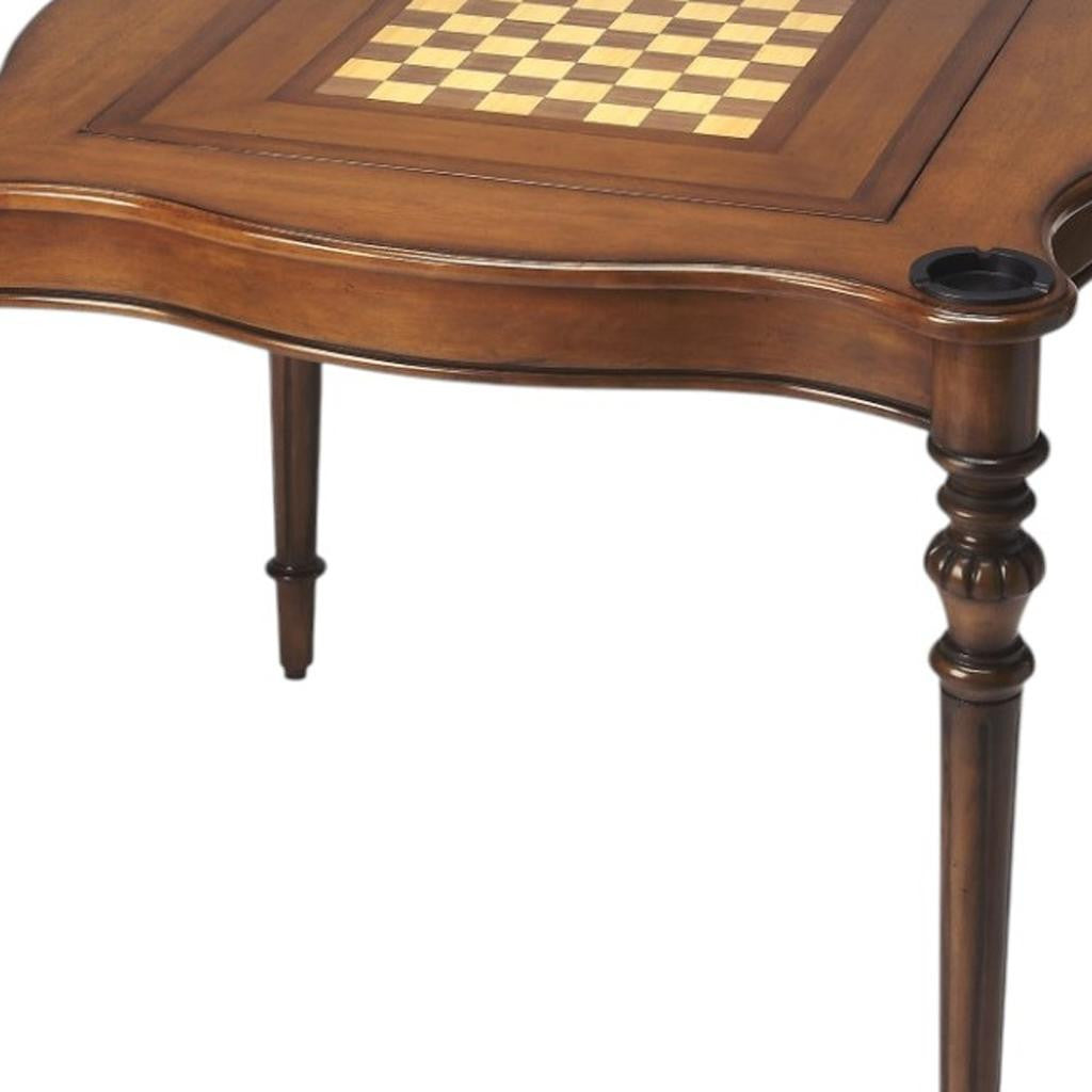 32" Brown Solid Wood Square Coffee Table-Coffee Tables-DECOROLALA