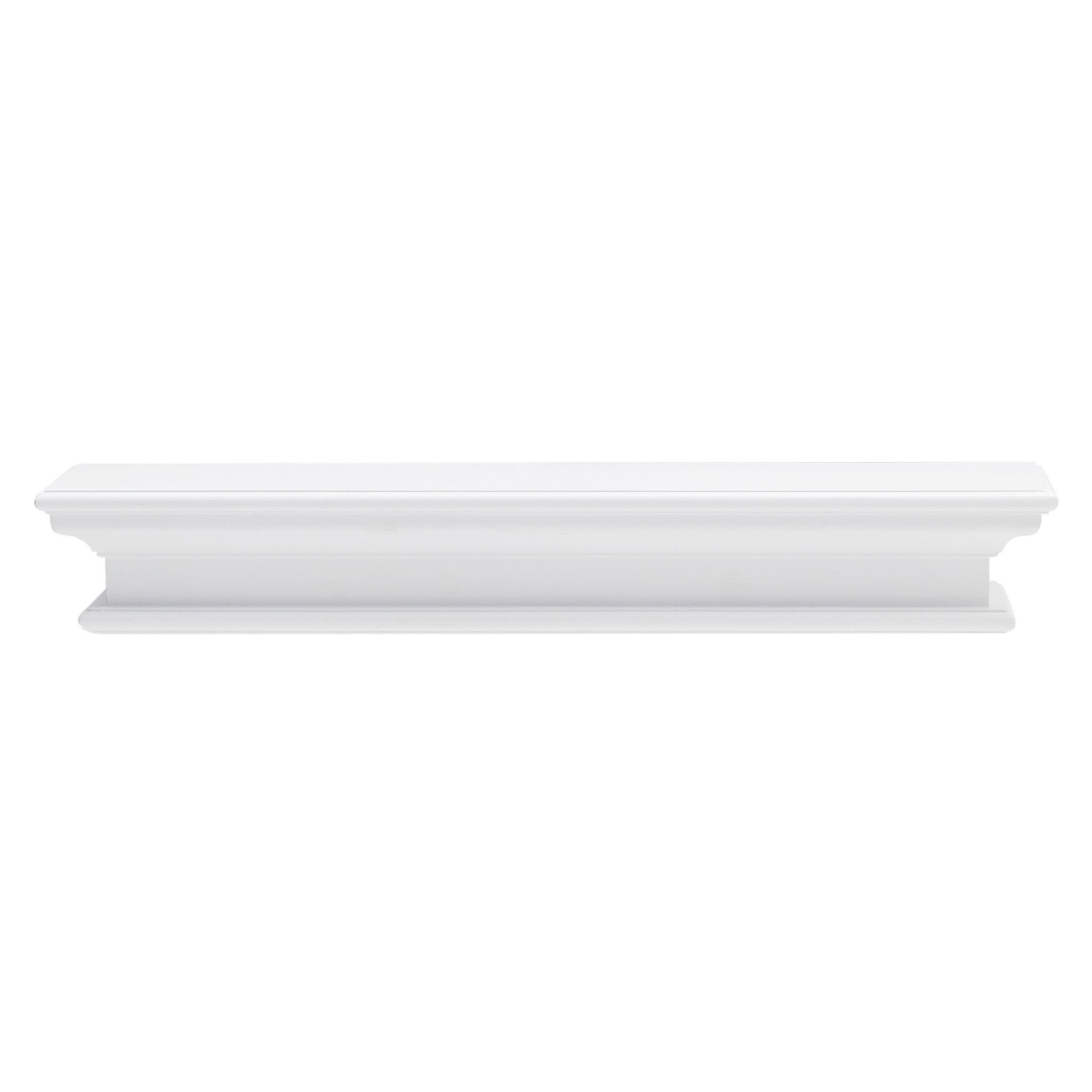 32" Classic White Floating Wall Shelf-Wall Mounted Shelves-DECOROLALA