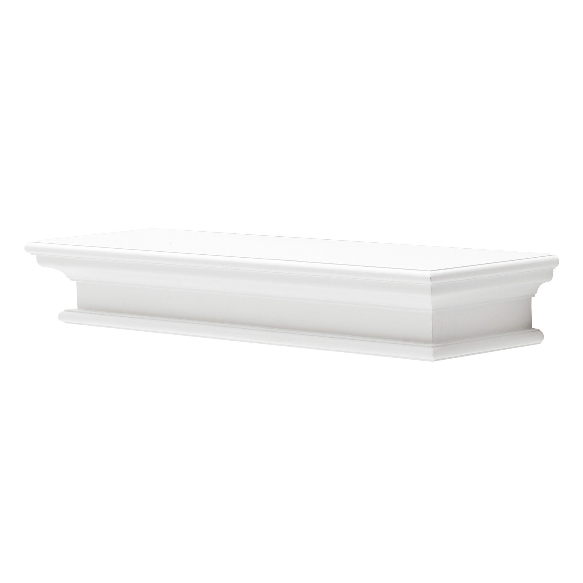 32" Classic White Floating Wall Shelf-Wall Mounted Shelves-DECOROLALA