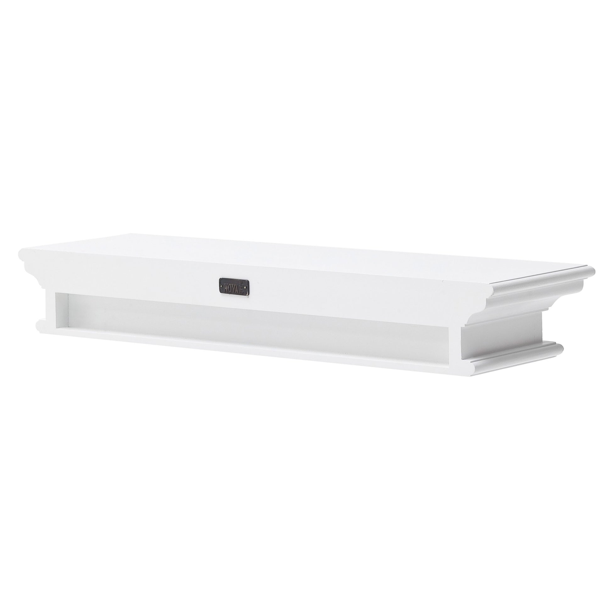 32" Classic White Floating Wall Shelf-Wall Mounted Shelves-DECOROLALA