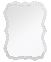 32" Clear Novelty Glass Framed Accent Mirror-Mirrors-DECOROLALA