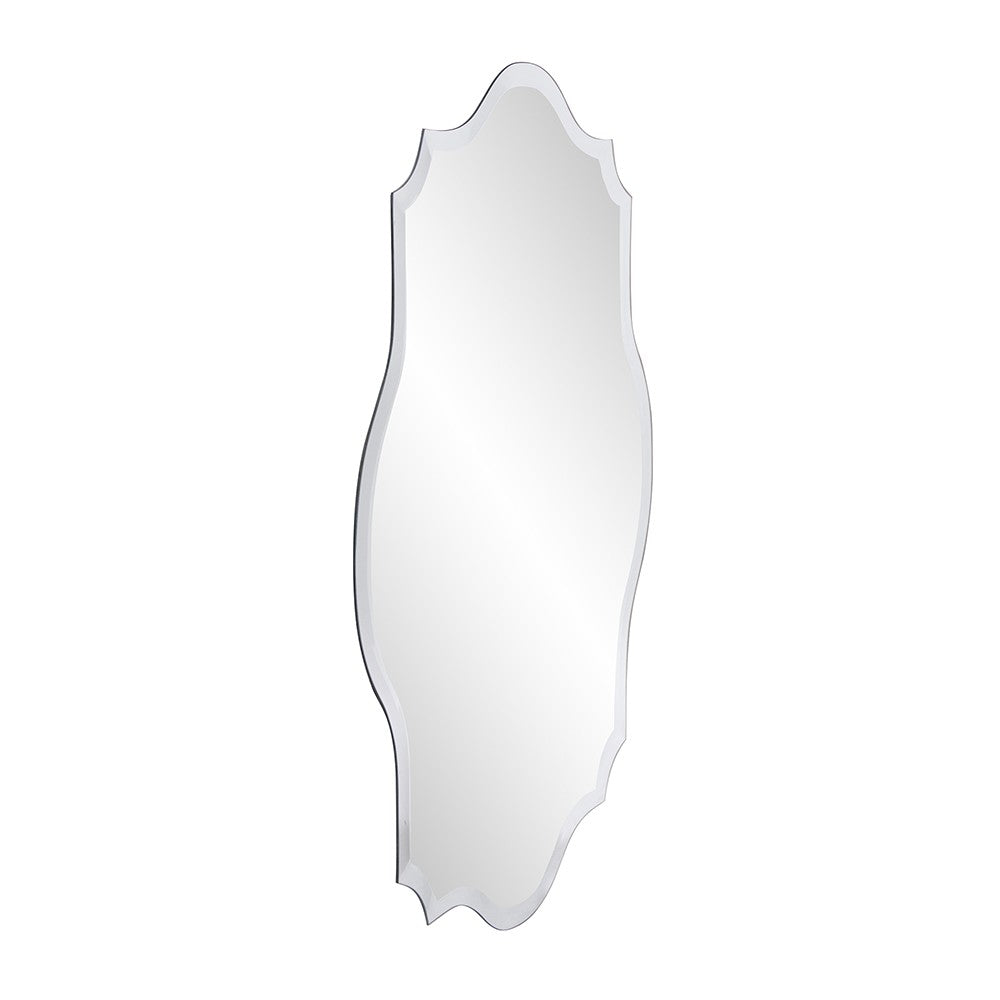 32" Clear Scalloped Edges Unframed Accent Mirror-Mirrors-DECOROLALA