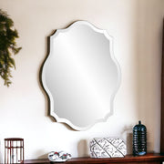 32" Clear Scalloped Edges Unframed Accent Mirror-Mirrors-DECOROLALA