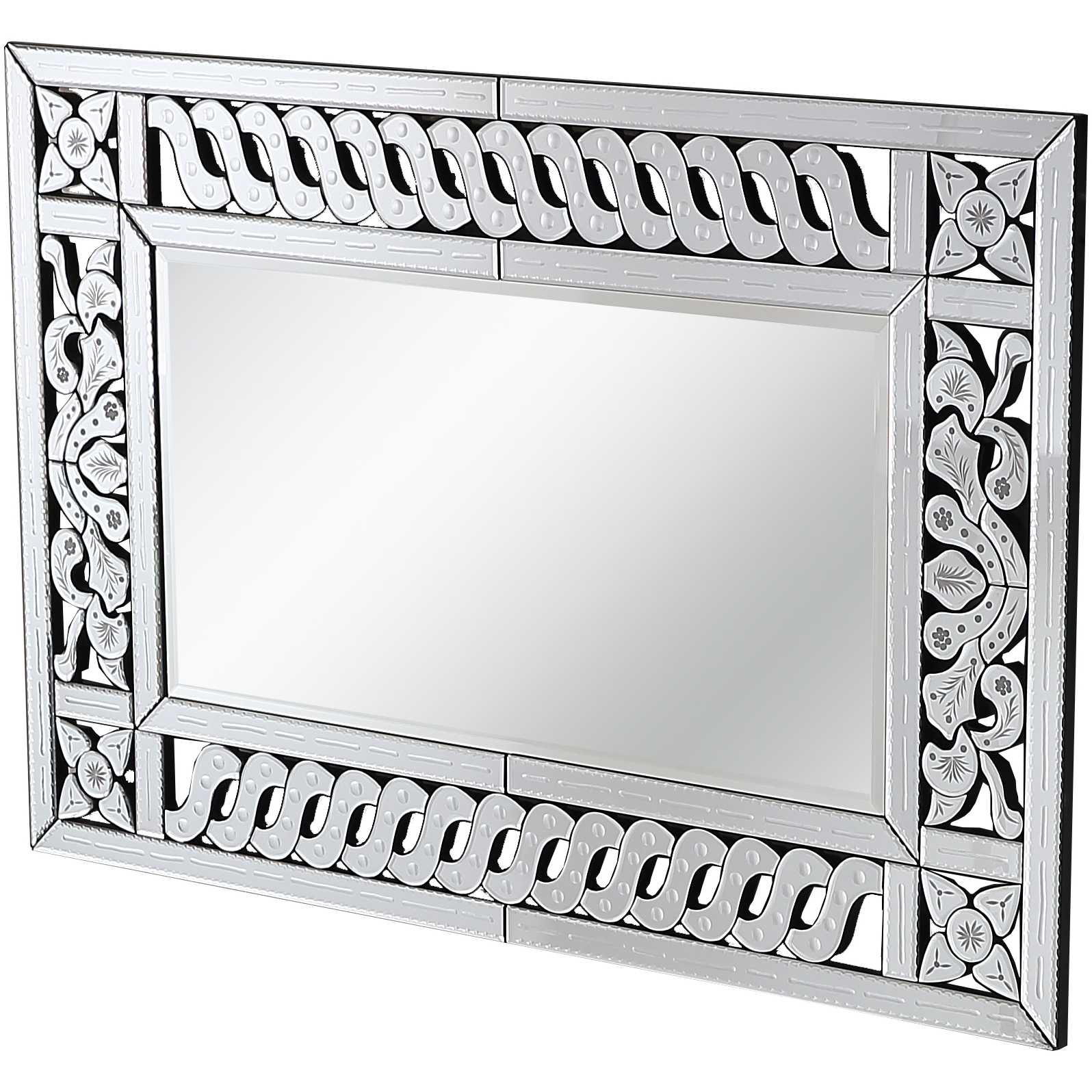 32" Clear Wood Framed Accent Mirror-Mirrors-DECOROLALA