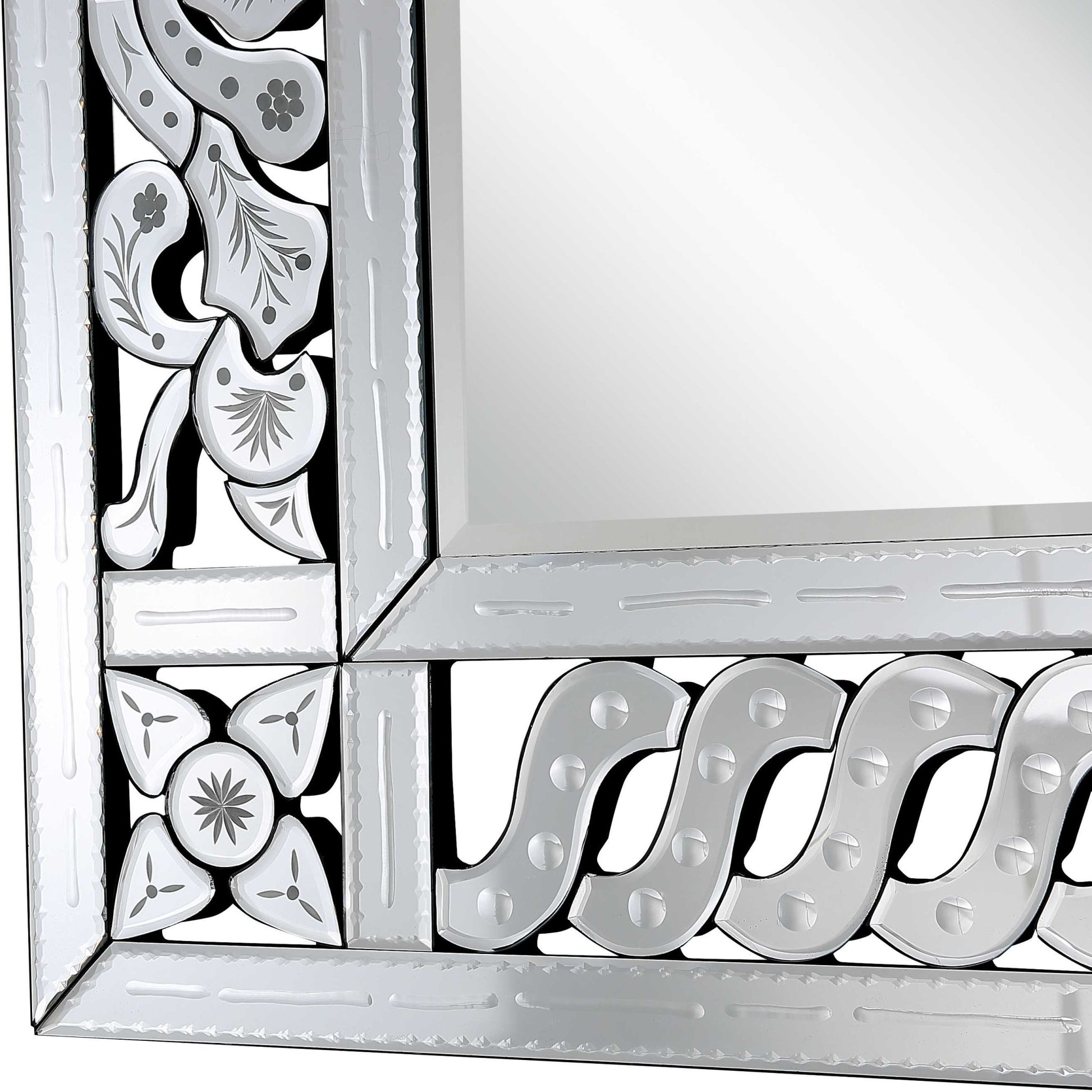 32" Clear Wood Framed Accent Mirror-Mirrors-DECOROLALA