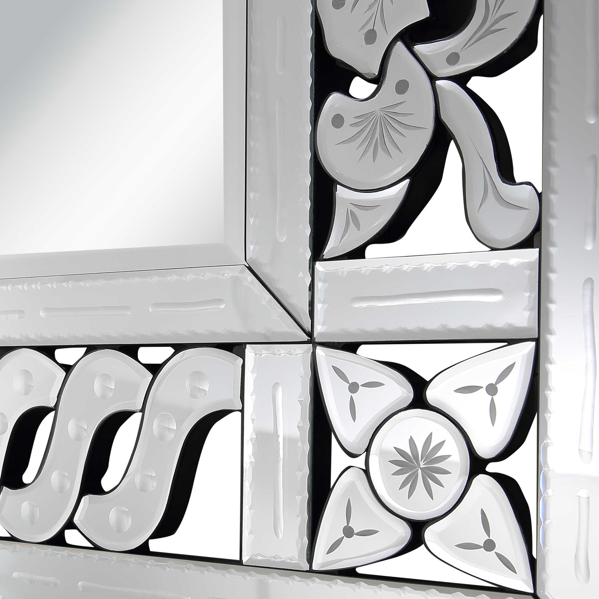 32" Clear Wood Framed Accent Mirror-Mirrors-DECOROLALA