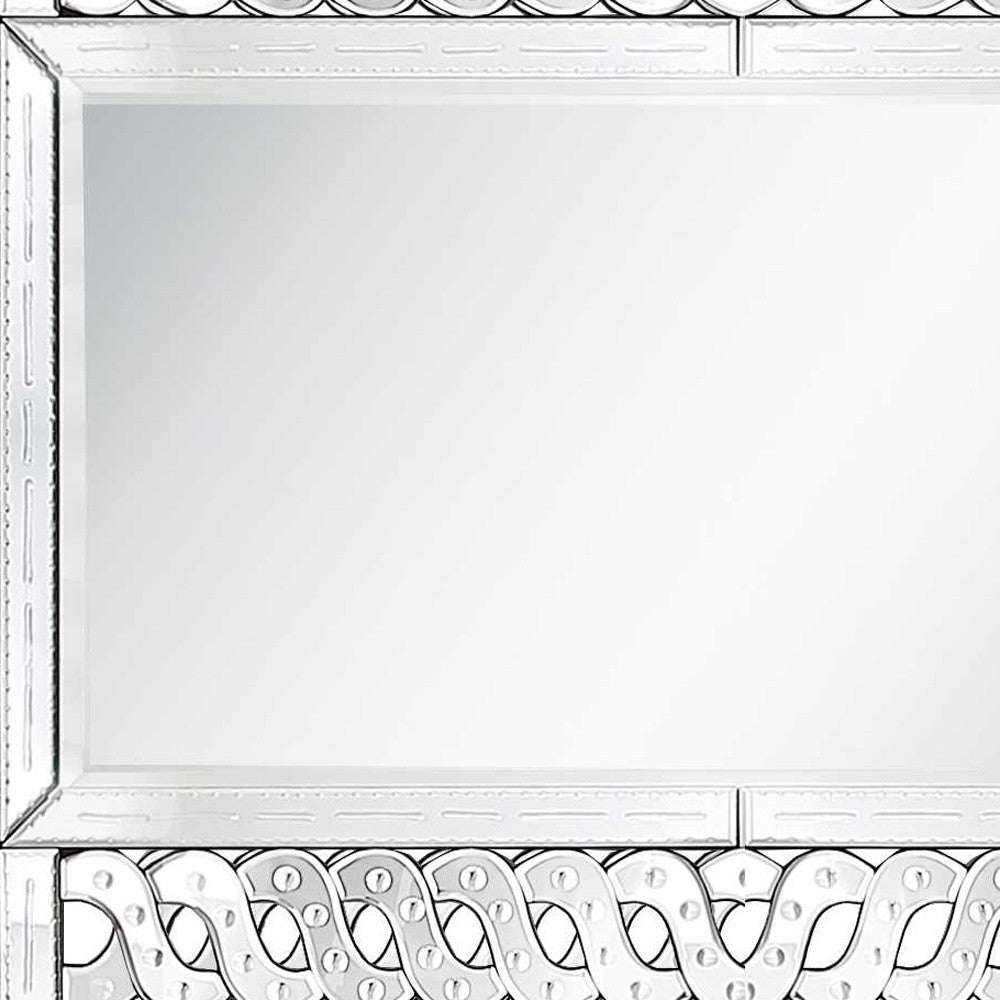 32" Clear Wood Framed Accent Mirror-Mirrors-DECOROLALA