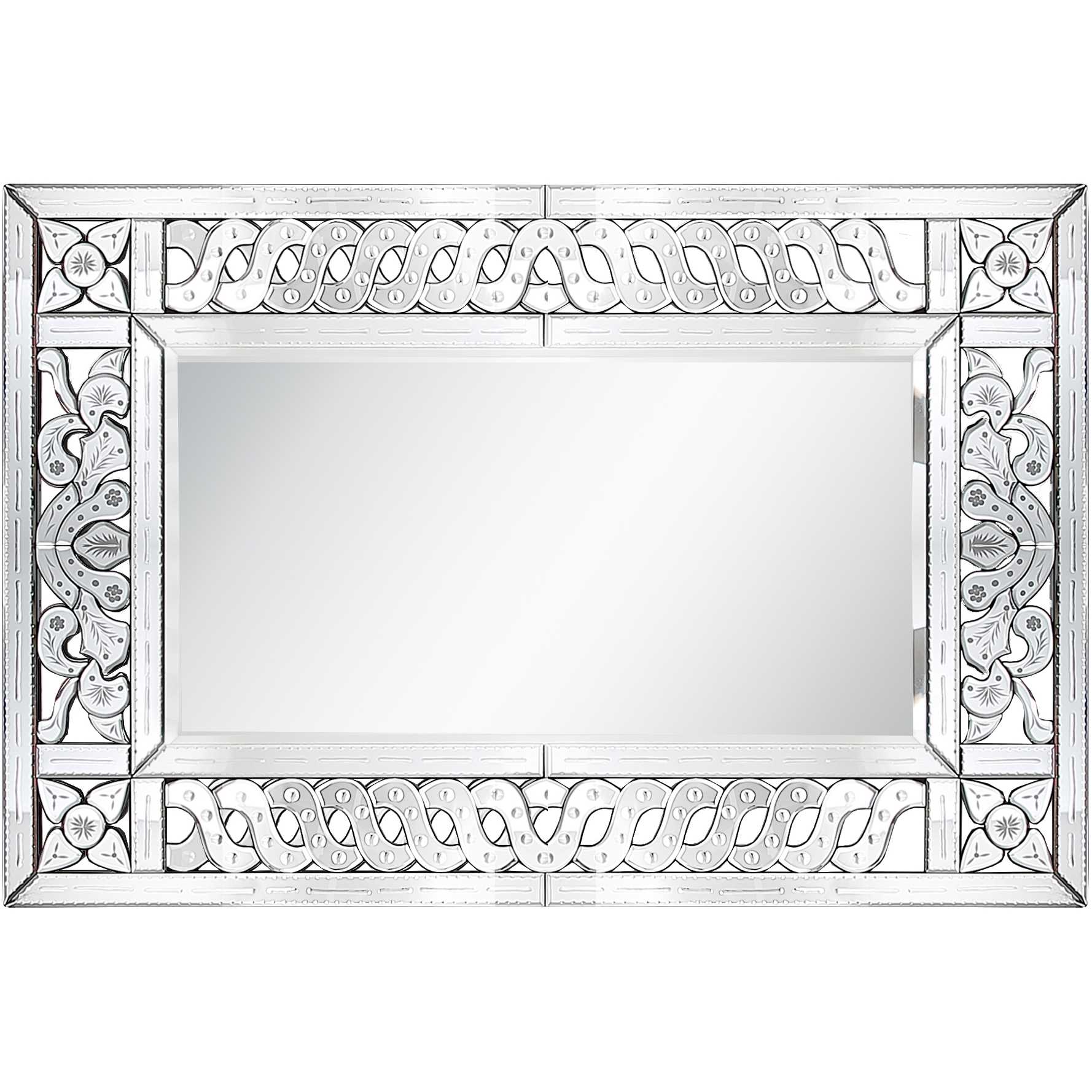 32" Clear Wood Framed Accent Mirror-Mirrors-DECOROLALA