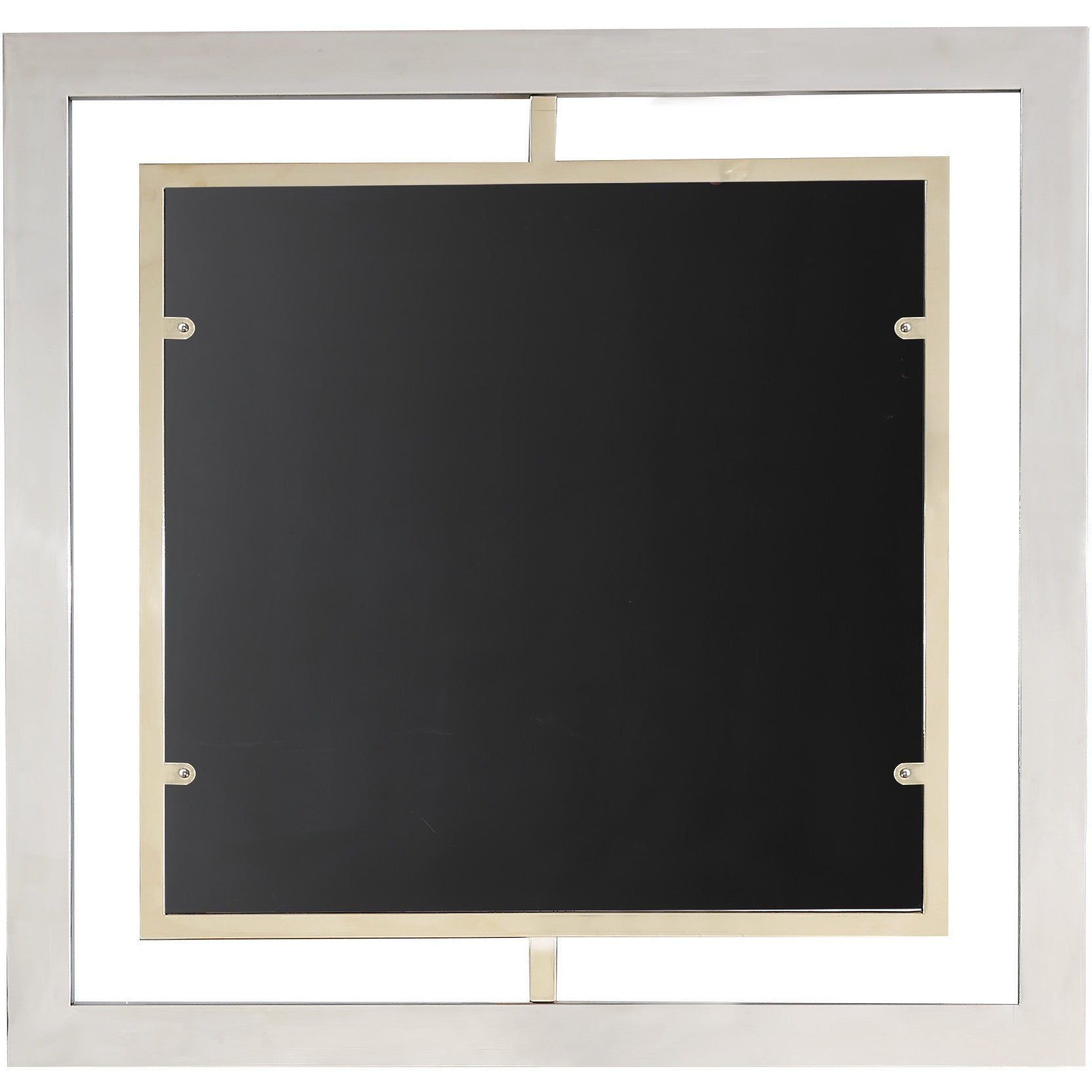 32" Gold Square Framed Accent Mirror-Mirrors-DECOROLALA