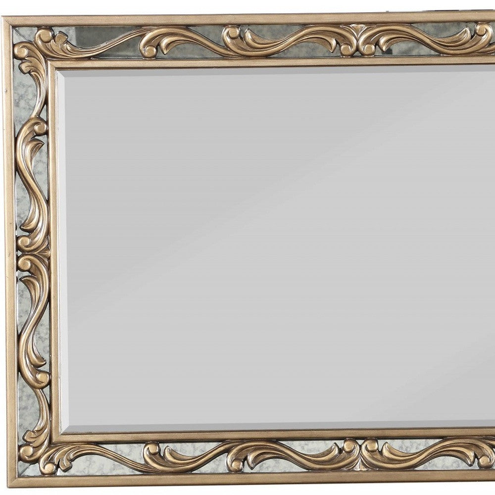 32" Gray Framed Accent Mirror-Mirrors-DECOROLALA
